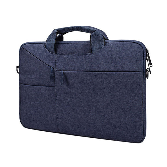 ST02S Water-resistant Tear Resistance Hidden Portable Strap One-shoulder Handbag for 15.6 inch Laptops, with Suitcase Belt(Navy Blue)