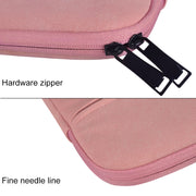 ST06 Water-resistant PU Leather Zipper Hidden Portable Strap One-shoulder Handbag for 14.1 inch Laptops, with Suitcase Belt (Pink)