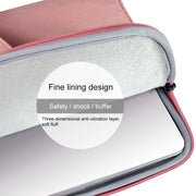 ST06 Water-resistant PU Leather Zipper Hidden Portable Strap One-shoulder Handbag for 14.1 inch Laptops, with Suitcase Belt (Pink)