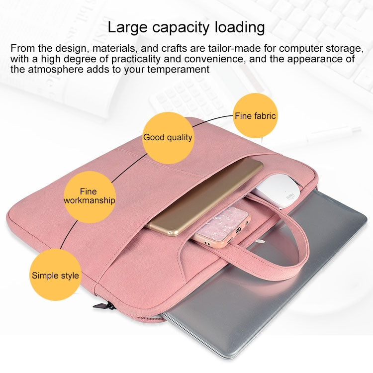 ST06S Water-resistant PU Leather Zipper Hidden Portable Strap One-shoulder Handbag for 13.3 inch Laptops, with Magic Stick & Suitcase Belt (Dark Gray)