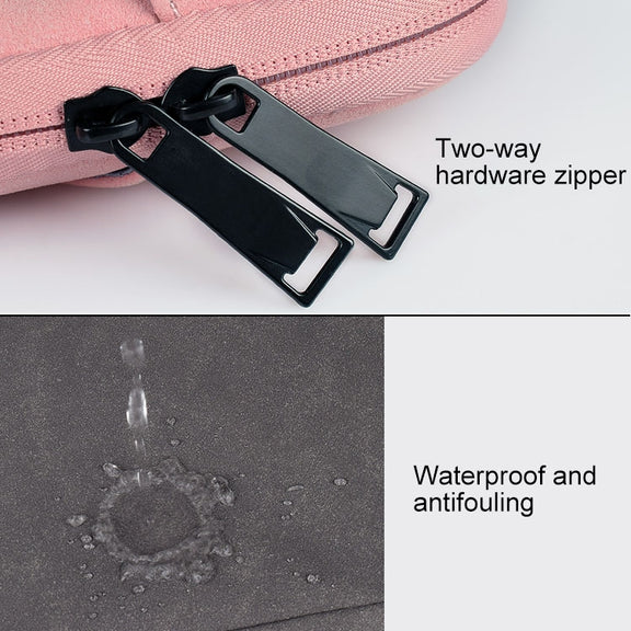 ST06S Water-resistant PU Leather Zipper Hidden Portable Strap One-shoulder Handbag for 13.3 inch Laptops, with Magic Stick & Suitcase Belt (Dark Gray)