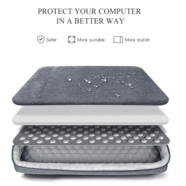 Oxford Cloth Water-resistant Laptop Handbag for 14.1 inch Laptops, with Trunk Trolley Strap(Grey)