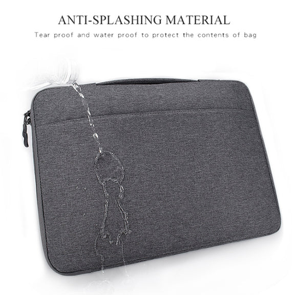 Oxford Cloth Water-resistant Laptop Handbag for 14.1 inch Laptops, with Trunk Trolley Strap(Grey)