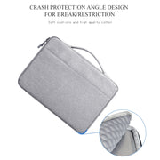 Oxford Cloth Water-resistant Laptop Handbag for 15.6 inch Laptops, with Trunk Trolley Strap(Grey)