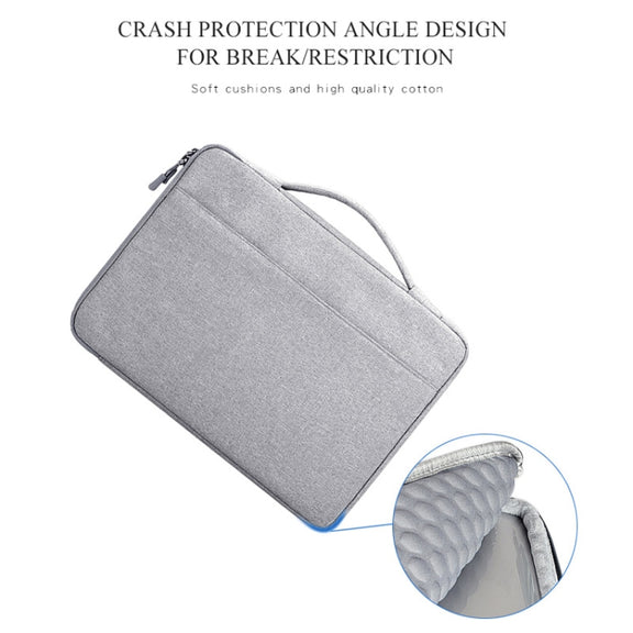 Oxford Cloth Water-resistant Laptop Handbag for 15.6 inch Laptops, with Trunk Trolley Strap(Grey)