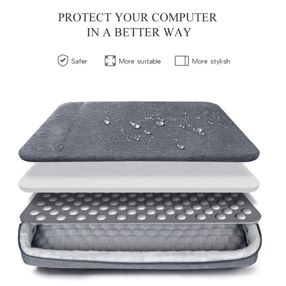 Oxford Cloth Water-resistant Laptop Handbag for 15.6 inch Laptops, with Trunk Trolley Strap(Grey)