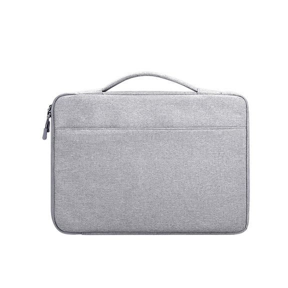 Oxford Cloth Water-resistant Laptop Handbag for 15.6 inch Laptops, with Trunk Trolley Strap(Grey)