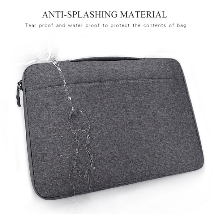 Oxford Cloth Water-resistant Laptop Handbag for 15.6 inch Laptops, with Trunk Trolley Strap(Grey)