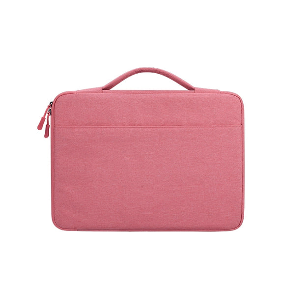 Oxford Cloth Water-resistant Laptop Handbag for 15.4 inch Laptops, with Trunk Trolley Strap(Pink)