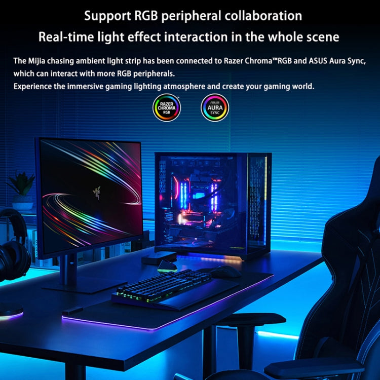 Xiaomi Mijia 2m Synchronized RGB Ambient Light Strip, US Plug - free shipping - PMC Jewellery - Order now!