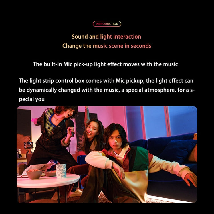 Xiaomi Mijia 2m Synchronized RGB Ambient Light Strip, US Plug - free shipping - PMc TechLife - Order now!
