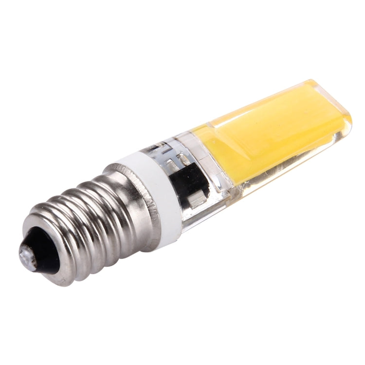 E14 3W 300LM COB LED Light , Silicone Dimmable for Halls / Office / Home, AC 220-240V(Warm White)