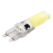 G9 3W 300LM COB LED Light , Silicone Dimmable for Halls / Office / Home, AC 220-240V, Transparent Plug(White Light)