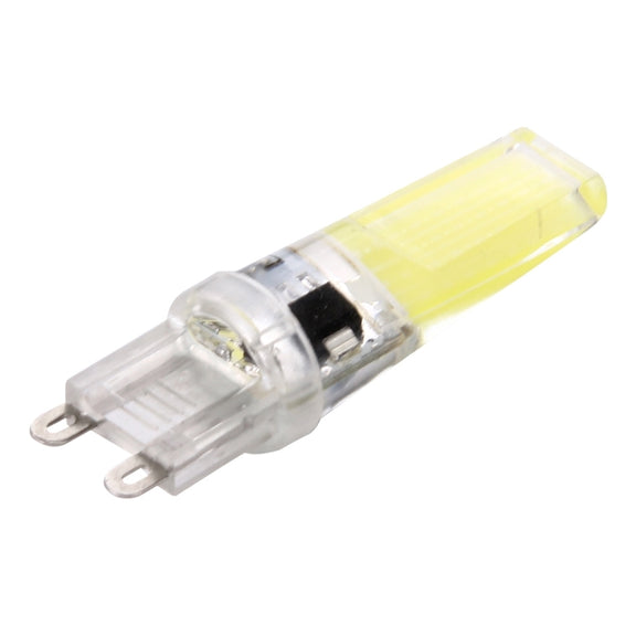 G9 3W 300LM COB LED Light , Silicone Dimmable for Halls / Office / Home, AC 220-240V, Transparent Plug(White Light)