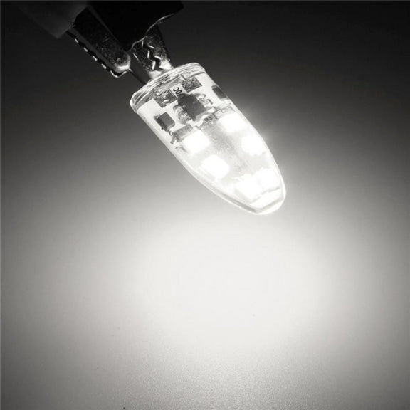 G4 2W 120LM 6 LED SMD 2835 Silicone Corn Light Bulb, DC 12V(White Light)
