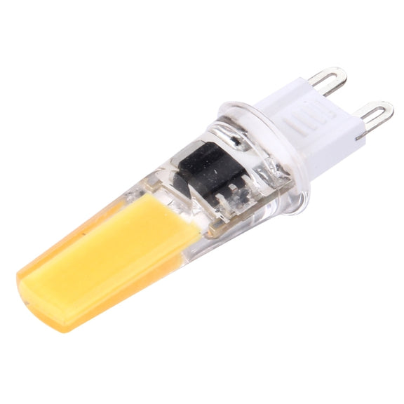 G9 3W 300LM COB LED Light , Silicone Dimmable for Halls / Office / Home, AC 220-240V, White Plug(Warm White)