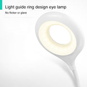 TGX-772 3-grade Brightness Touch Dimmer LED Desk Lamp, 28 LEDs Flexible Goose Neck Hollow Ring Design Eye Protection Light with Pen Holder / Small Night Light Function