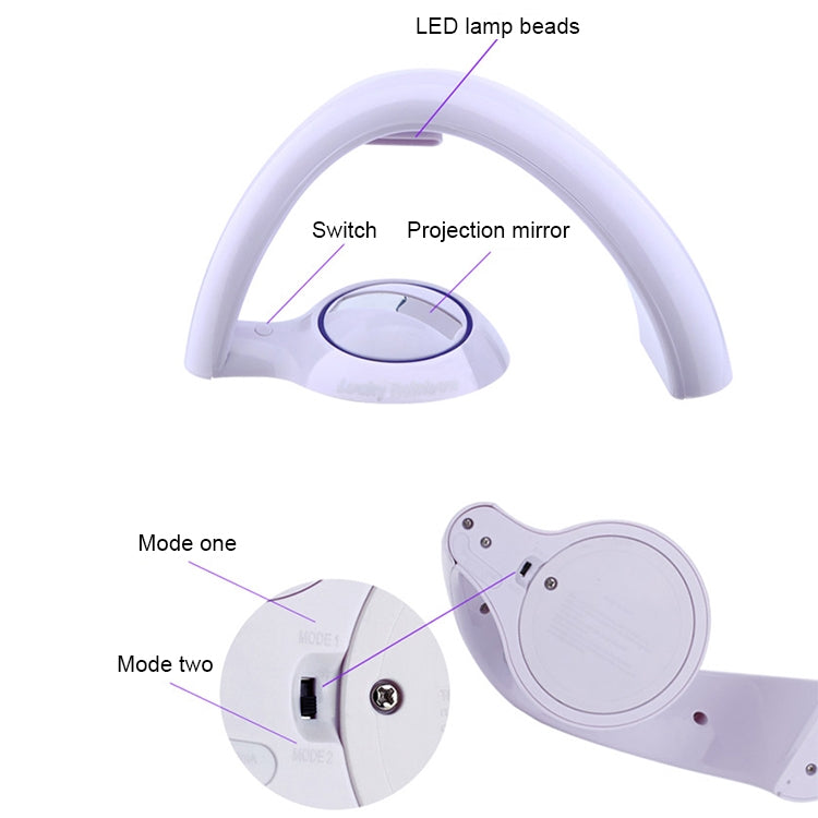 Romantic Rainbow Projection Decorative Lamp Bedside LED Night Light (White) - Night Lights by PMc TechLife | Online Shopping South Africa | PMc TechLife | Buy Now Pay Later Mobicred