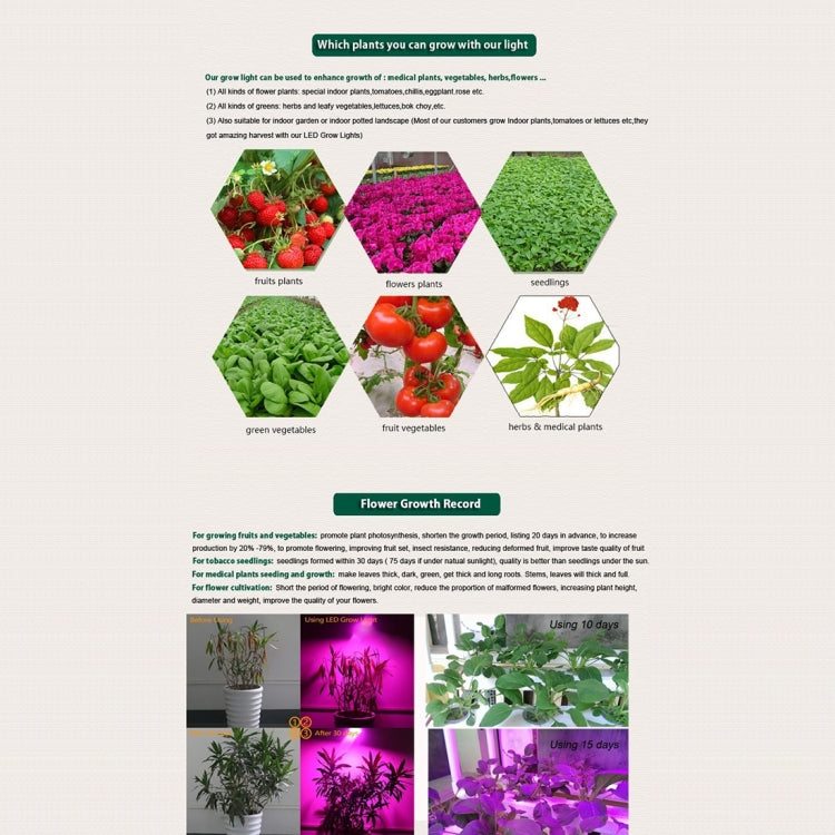 45W SMD 2835 Red + Blue Light LED Plant Growth Light, 225 LEDs Greenhouse Light Aquarium Light, AC 85-265V
