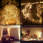 6 PCS Water-resistant Warm White Light Copper Wire Starry String Light , 20 LEDs 2700-2900K Rope Fairy Light For Party / Holiday, Length: 2m, DC 6V