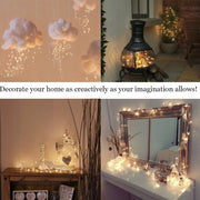 6 PCS Water-resistant Warm White Light Copper Wire Starry String Light , 20 LEDs 2700-2900K Rope Fairy Light For Party / Holiday, Length: 2m, DC 6V
