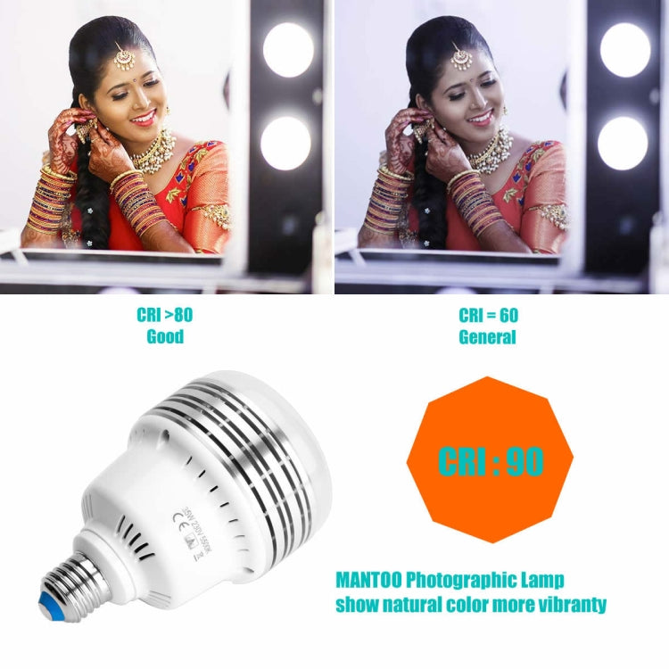 MANTOO PGL35 35W 120V 5500K 3900LM LED Light Bulb for Photography Lighting - free shipping - PMC Jewellery - Order now!