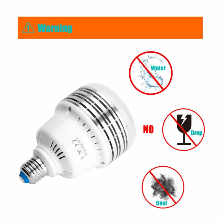 MANTOO PGL45 45W 120V 5500K 5460LM LED Light Bulb for Photography Lighting - free shipping - PMC Jewellery - Order now!