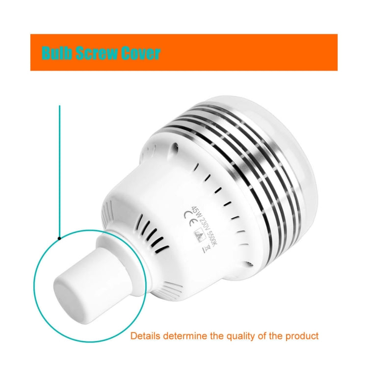 MANTOO PGL45 45W 120V 5500K 5460LM LED Light Bulb for Photography Lighting - free shipping - PMC Jewellery - Order now!