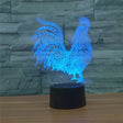 Cock Shape 3D Colorful LED Vision Light Table Lamp, USB & Battery Version - Novelty Lighting by PMC TechLife | Online Shopping South Africa | PMC TechLife | Buy Now Pay Later Mobicred