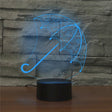 Umbrella Shape 3D Colorful LED Vision Light Table Lamp, 16 Colors Remote Control Version - Novelty Lighting by PMC TechLife | Online Shopping South Africa | PMC TechLife | Buy Now Pay Later Mobicred