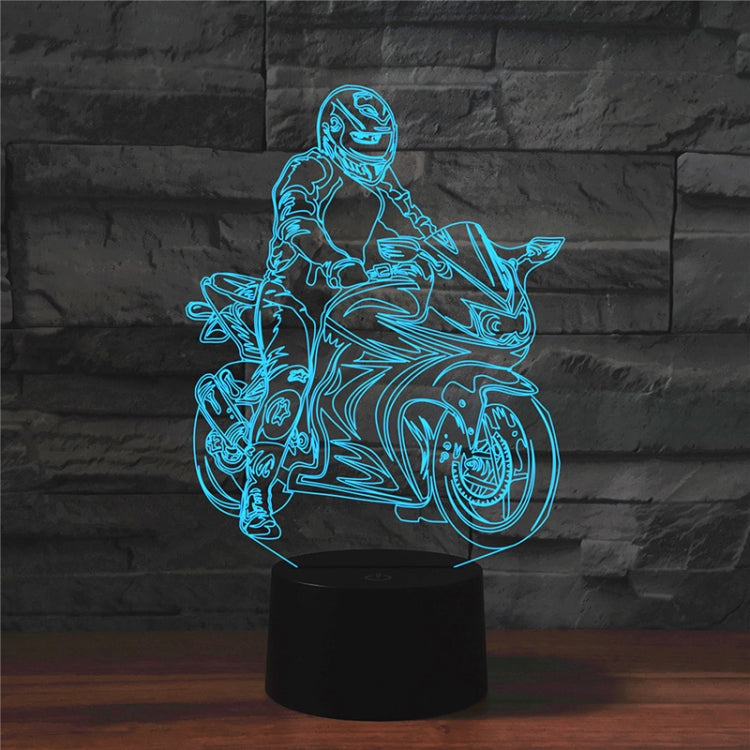 Motorcycle Shape 3D Colorful LED Vision Light Table Lamp, USB Touch Version - Novelty Lighting by PMC TechLife | Online Shopping South Africa | PMC TechLife | Buy Now Pay Later Mobicred