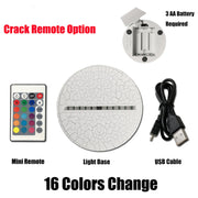 Scorpion Shape 3D Colorful LED Vision Light Table Lamp, Crack Remote Control Version