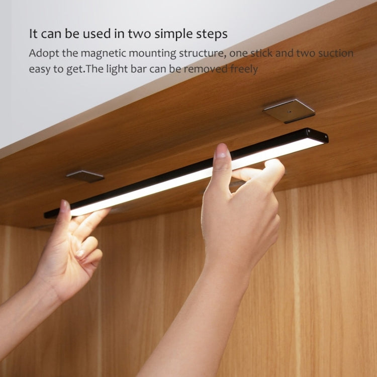 40cm Original Xiaomi Youpin YEELIGHT LED Smart Human Motion Sensor Light Bar Rechargeable Wardrobe Cabinet Corridor Wall Lamps(Black)