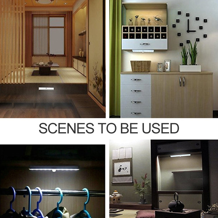 2.8W 40 LEDs Warm White Wide Screen Intelligent Human Body Sensor Light LED Corridor Cabinet Light, USB Charging Version