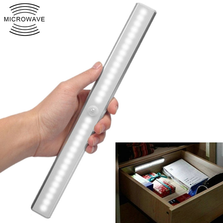 2.8W 20 LEDs White Light Wide Screen Intelligent Human Body Sensor Light LED Corridor Cabinet Light, USB Charging Version - Sensor LED Lights by PMC Jewellery | Online Shopping South Africa | PMC Jewellery | Buy Now Pay Later Mobicred