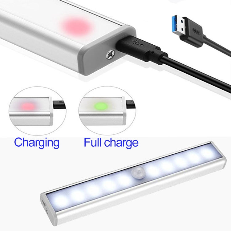 2.8W 20 LEDs White Light Wide Screen Intelligent Human Body Sensor Light LED Corridor Cabinet Light, USB Charging Version - Sensor LED Lights by PMC Jewellery | Online Shopping South Africa | PMC Jewellery | Buy Now Pay Later Mobicred