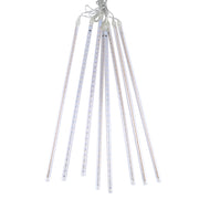 50cm 8 Tubes DIP Meteor Rain Light, LED Decorative Light, Tube Diameter: 1.2cm, AC 100-240V, US, EU Plug Optional(White Light)
