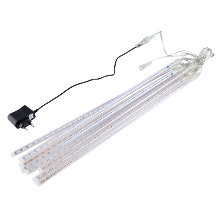 50cm 8 Tubes DIP Meteor Rain Light, LED Decorative Light, Tube Diameter: 1.2cm, AC 100-240V, US, EU Plug Optional(White Light)