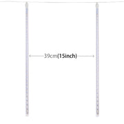 50cm 8 Tubes DIP Meteor Rain Light, LED Decorative Light, Tube Diameter: 1.2cm, AC 100-240V, US, EU Plug Optional(White Light)