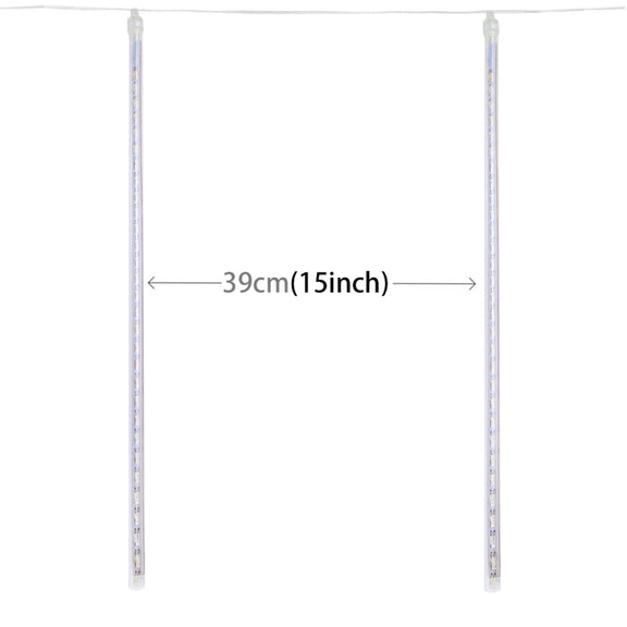 50cm 8 Tubes DIP Meteor Rain Light, LED Decorative Light, Tube Diameter: 1.2cm, AC 100-240V, US, EU Plug Optional(White Light)