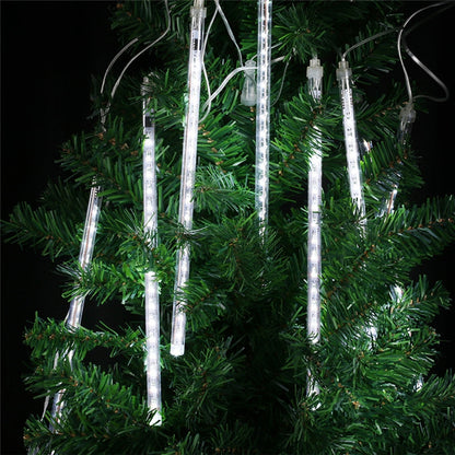 50cm 8 Tubes DIP Meteor Rain Light, LED Decorative Light, Tube Diameter: 1.2cm, AC 100-240V, US, EU Plug Optional(White Light) - Meteor Light by PMC Jewellery | Online Shopping South Africa | PMC Jewellery | Buy Now Pay Later Mobicred