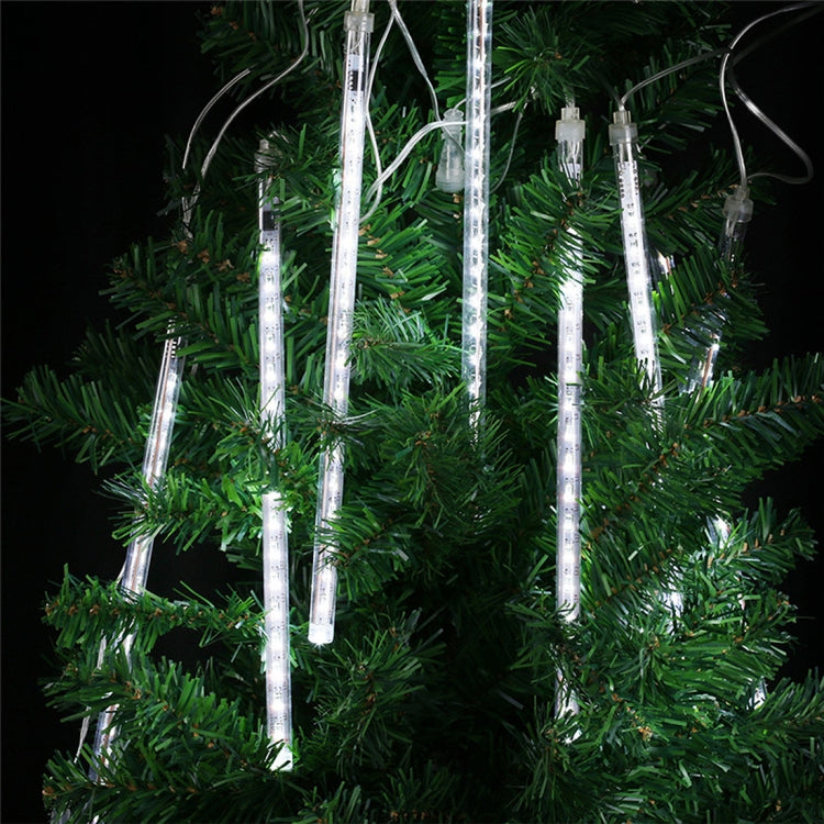 50cm 8 Tubes DIP Meteor Rain Light, LED Decorative Light, Tube Diameter: 1.2cm, AC 100-240V, US, EU Plug Optional(White Light)