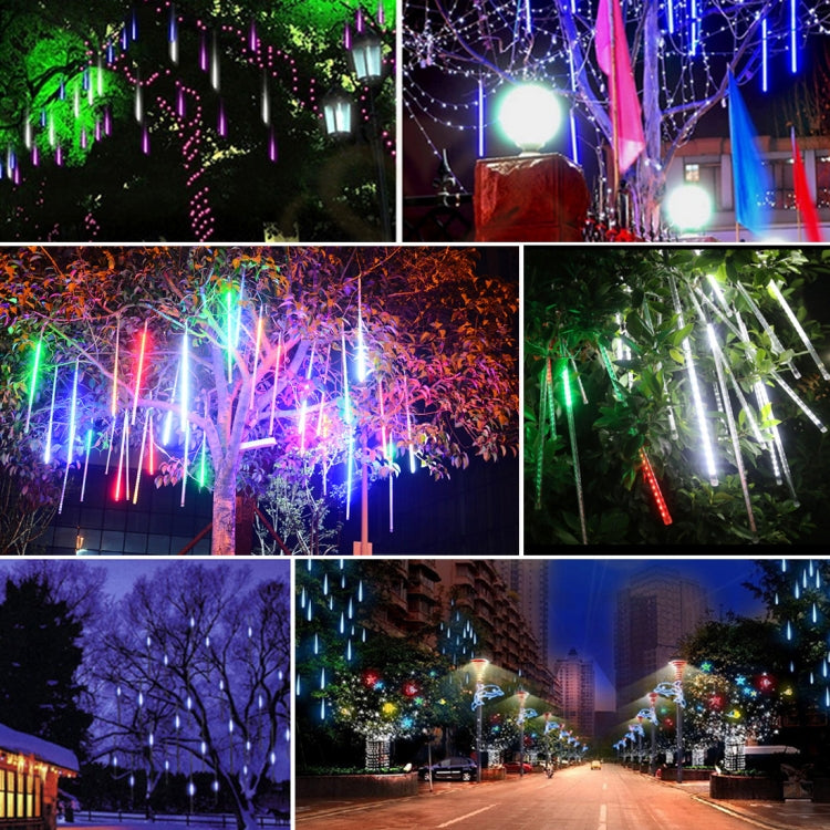 50cm 8 Tubes DIP Meteor Rain Light, LED Decorative Light, Tube Diameter: 1.2cm, AC 100-240V, US, EU Plug Optional(White Light)