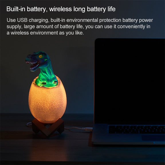 Tyrannosaurus Shape Creative Touch 3D Decorative Night Light, 3-color Patting Version