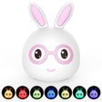 Smiling Rabbit Creative Touch 3D LED Decorative Night Light, USB Charging Version (Pink) - Night Lights by PMc TechLife | Online Shopping South Africa | PMc TechLife | Buy Now Pay Later Mobicred