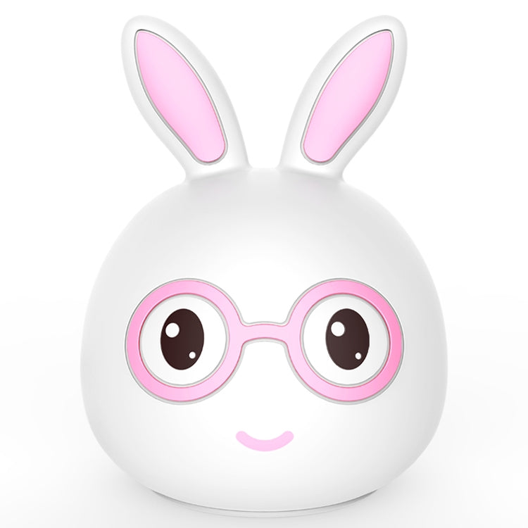 Smiling Rabbit Creative Touch 3D LED Decorative Night Light, USB Charging Version (Pink)