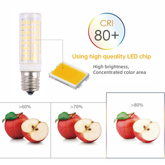 E17 102 LEDs SMD 2835 2800-3200K LED Corn Light, AC 110V (Warm White)