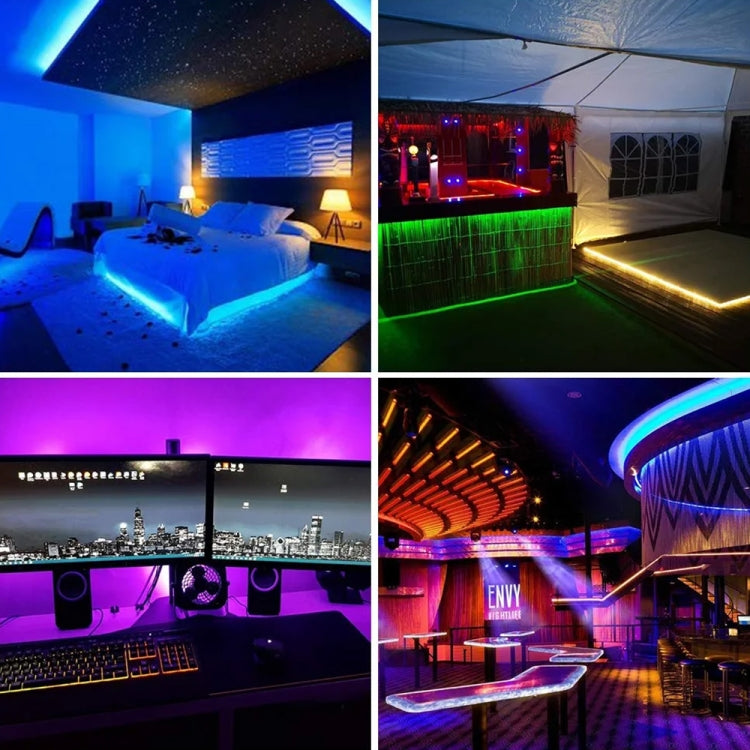 4:1 2m Bare Board 5050 SMD RGB LED Rope Light, 12V 2A 100-240V (EU Plug) - free shipping - PMC Jewellery - Order now!