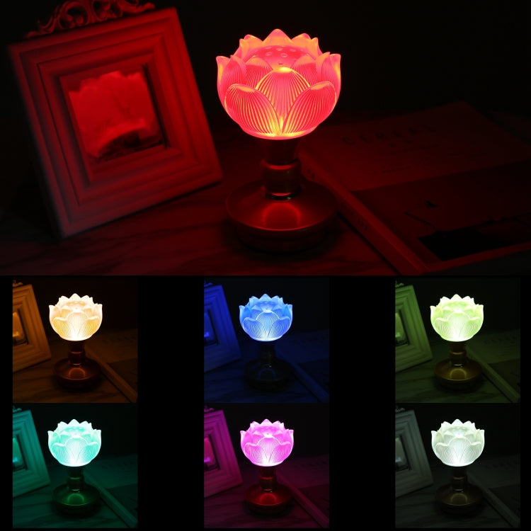 2pcs Household LED Lotus Lights for Buddha Electronic Altar Lamp, CN Plug(Colorful Light) - Holiday Lights by PMc TechLife | Online Shopping South Africa | PMc TechLife | Buy Now Pay Later Mobicred