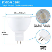 MR16-6LED 5W 2835COB LED Spotlight, AC12-18V DC12-24V (White Light)